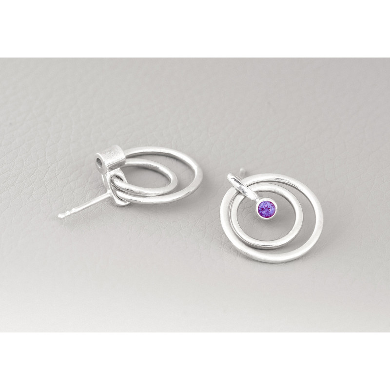 Orbit Earrings (amethyst)