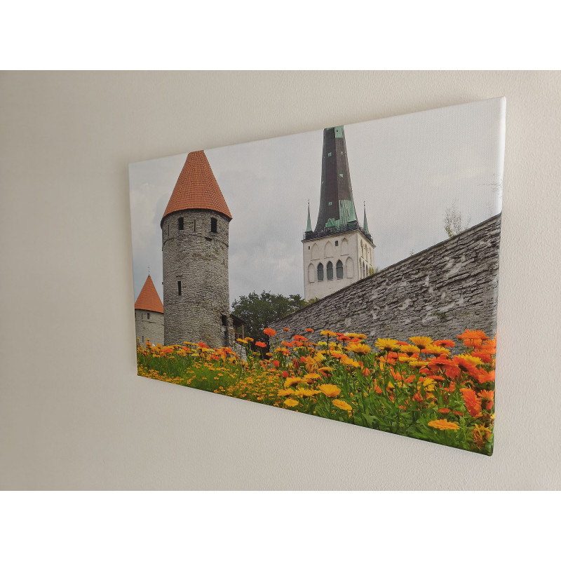 Floral Walls - canvas-taulu seinällä